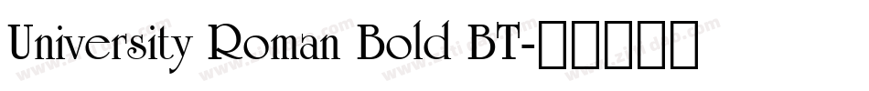 University Roman Bold BT字体转换